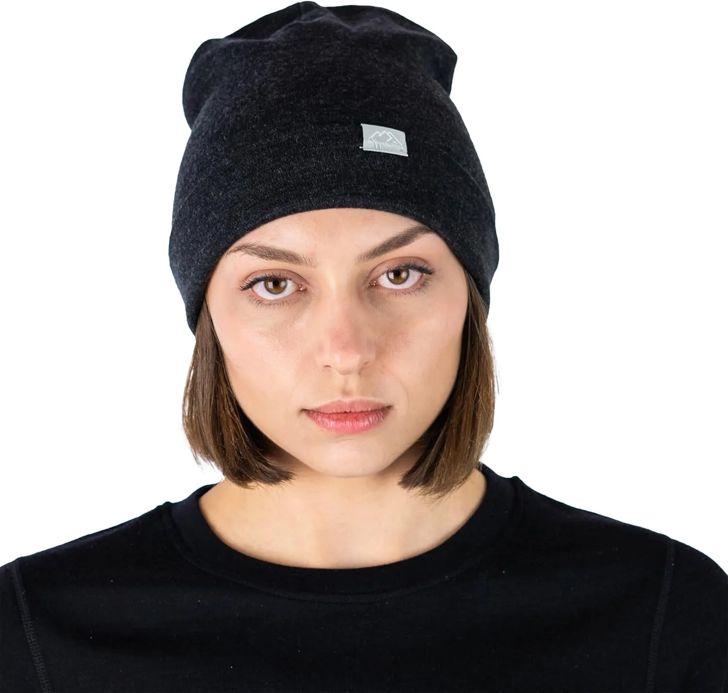Merino Wool Beanie Men and Women – Cuff Merino Wool Hats for Men and Women - Unisex Adult Beanie Hat and Socks