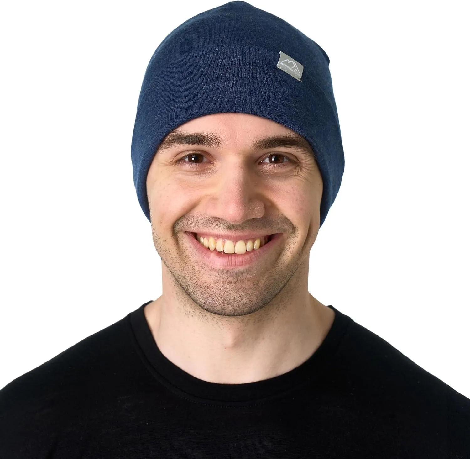 Merino Wool Beanie Men and Women – Cuff Merino Wool Hats for Men and Women - Unisex Adult Beanie Hat and Socks