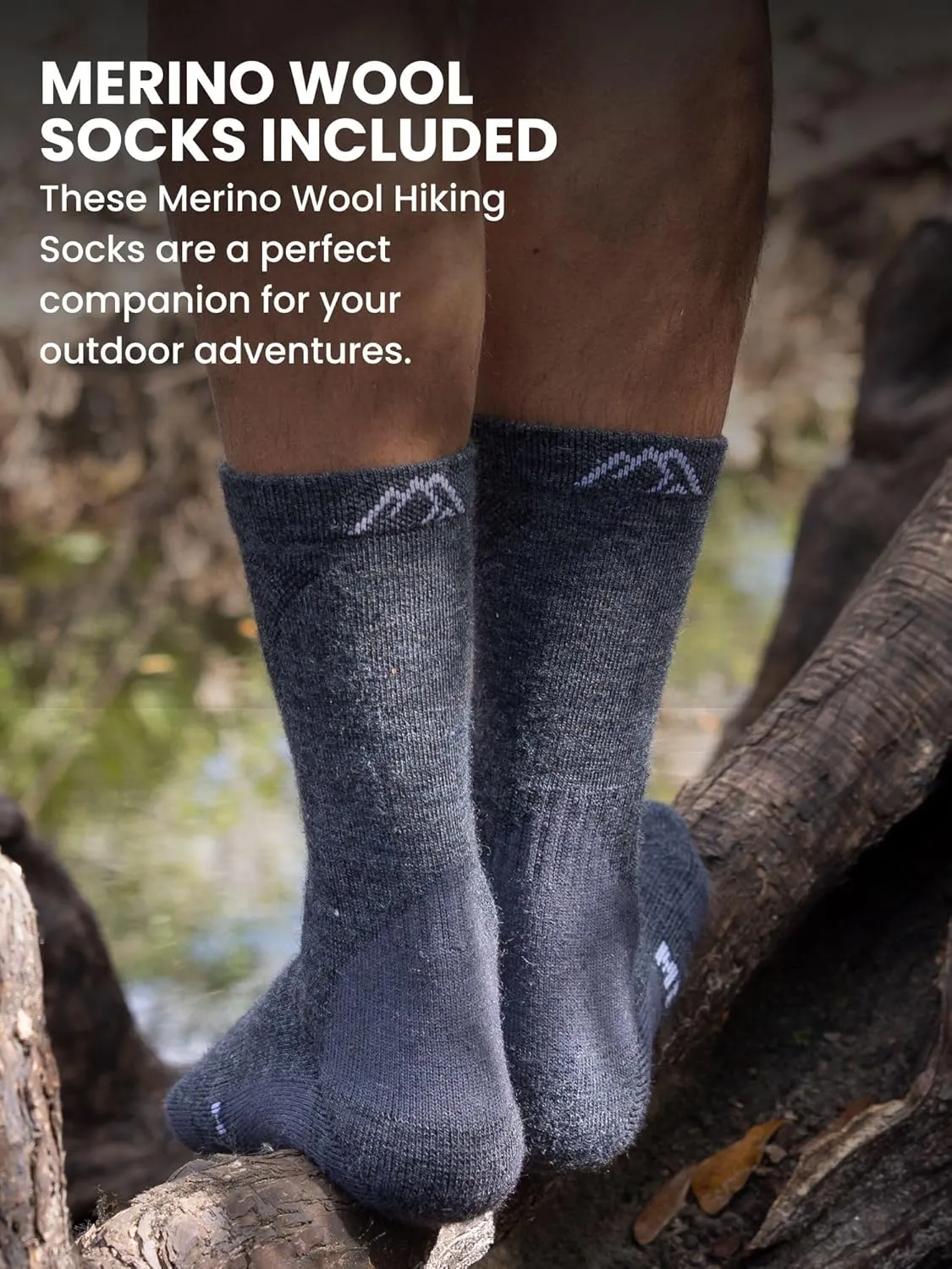 Merino Wool Beanie Men and Women – Cuff Merino Wool Hats for Men and Women - Unisex Adult Beanie Hat and Socks