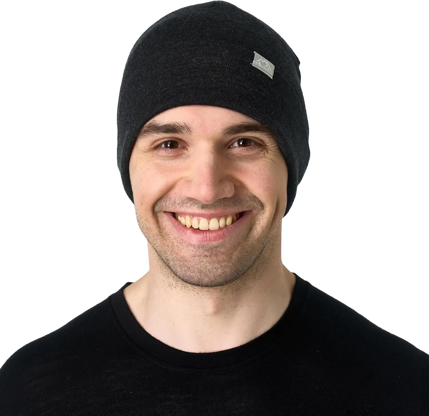 Merino Wool Beanie Men and Women – Cuff Merino Wool Hats for Men and Women - Unisex Adult Beanie Hat and Socks