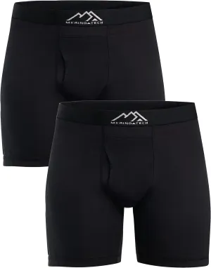 Merino.tech Merino Wool Underwear Mens - 100% Merino Wool Base Layer Boxer Briefs for Men