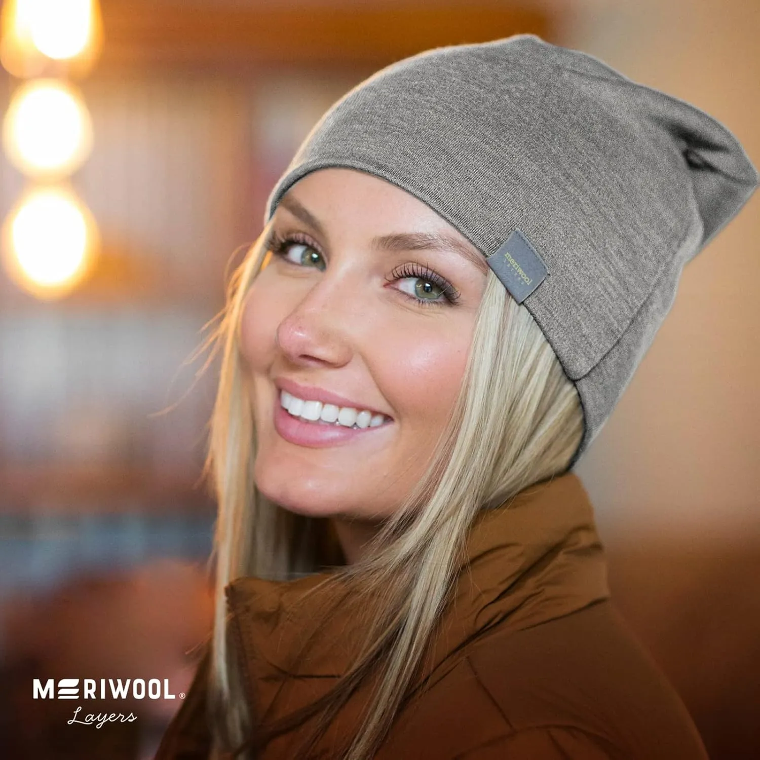 MERIWOOL Unisex Merino Wool Cuff Beanie Winter Hat for Men and Women