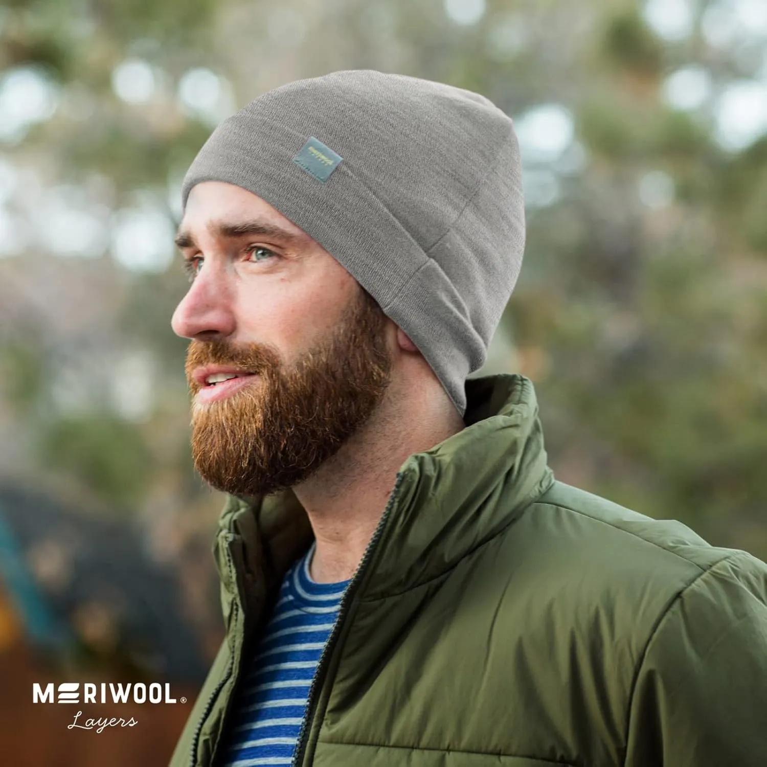 MERIWOOL Unisex Merino Wool Cuff Beanie Winter Hat for Men and Women