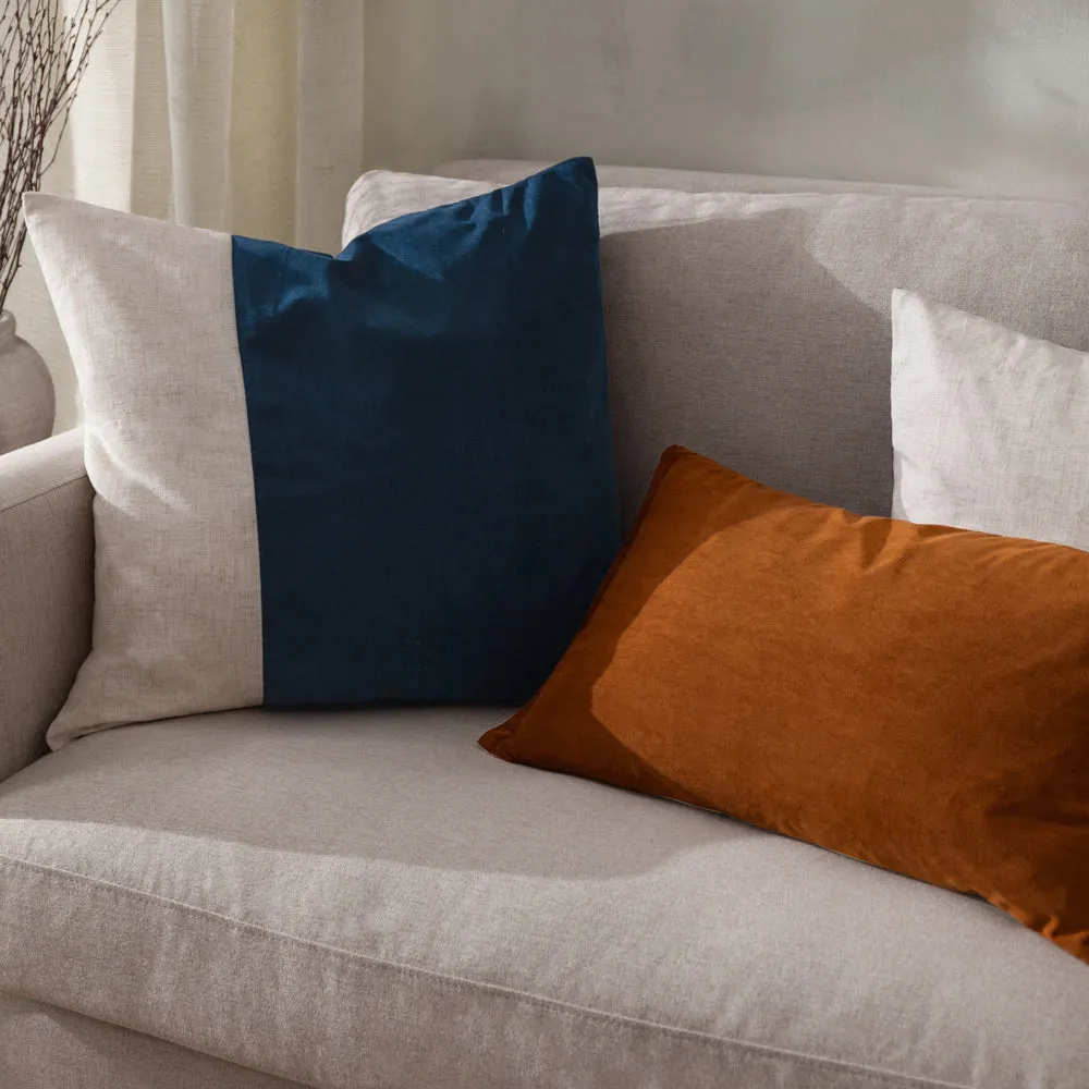 Merton Rectangular Velvet Cushion Pecan