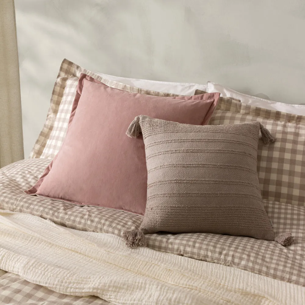Merton Square Velvet Cushion Dusty Rose