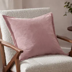 Merton Square Velvet Cushion Dusty Rose