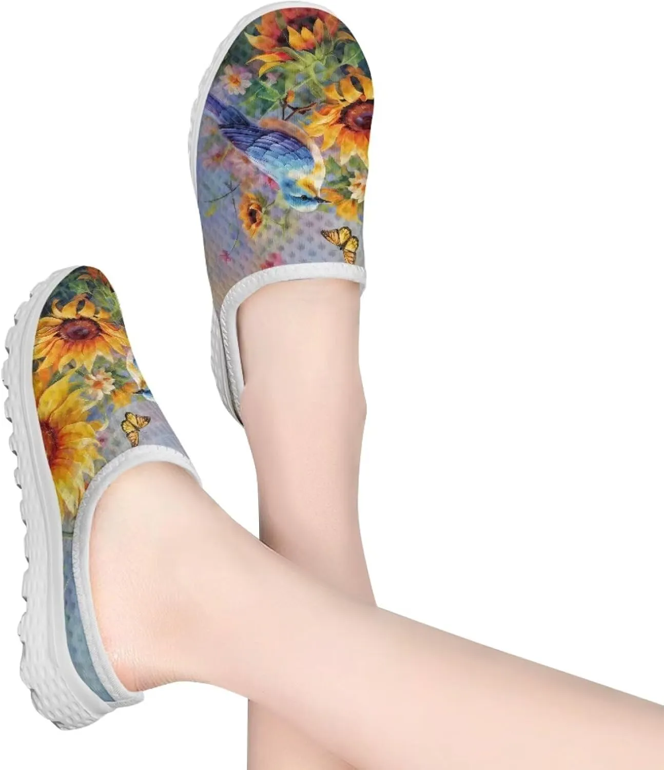 Mesh Kint Mule Shoes for Women Slip on Flats Arch Support Garden Clogs Comfort Slide Sandal Slippers