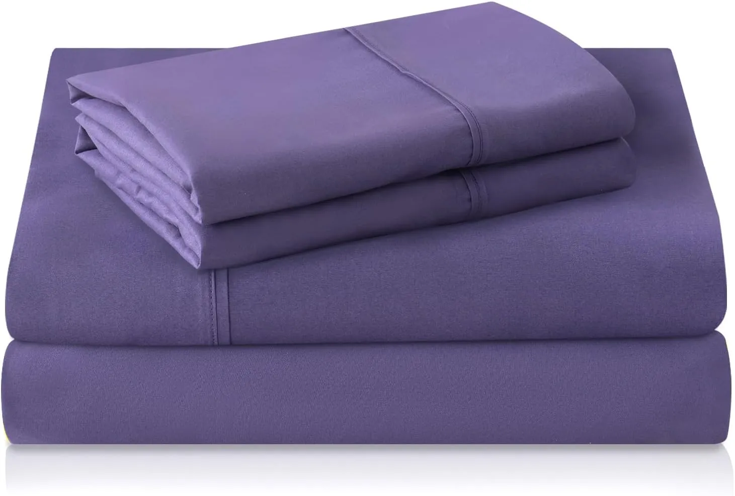 MICORAL King Bed Sheets Set, Soft Breathable Bedding Sheet Set, Sheets Set with 16" Deep Pocket Design (4 Pieces, King, Classic Purple)