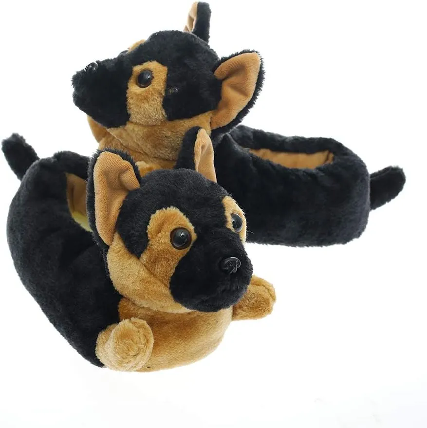 Millffy Classic Bunny Slippers Adult Sized Plush Slippers Kids Size Animal Slippers Shepherd Dog Corgi Costume Footwear