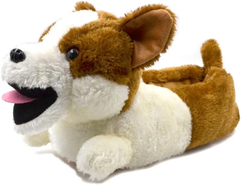 Millffy Classic Bunny Slippers Adult Sized Plush Slippers Kids Size Animal Slippers Shepherd Dog Corgi Costume Footwear