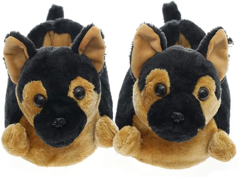 Millffy Classic Bunny Slippers Adult Sized Plush Slippers Kids Size Animal Slippers Shepherd Dog Corgi Costume Footwear