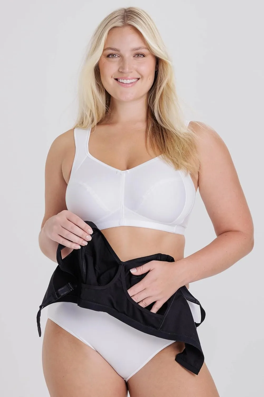 Miss Mary of Sweden Cotton Divide Non-Wired Bra – Skin-Relief Pocketed Design, Breathable Cotton, All-Day Comfort