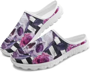 Mule Shoes for Women Wide Toe Box Garden Clogs Ladies Causal Walking Flat Loafers US 6-13.5