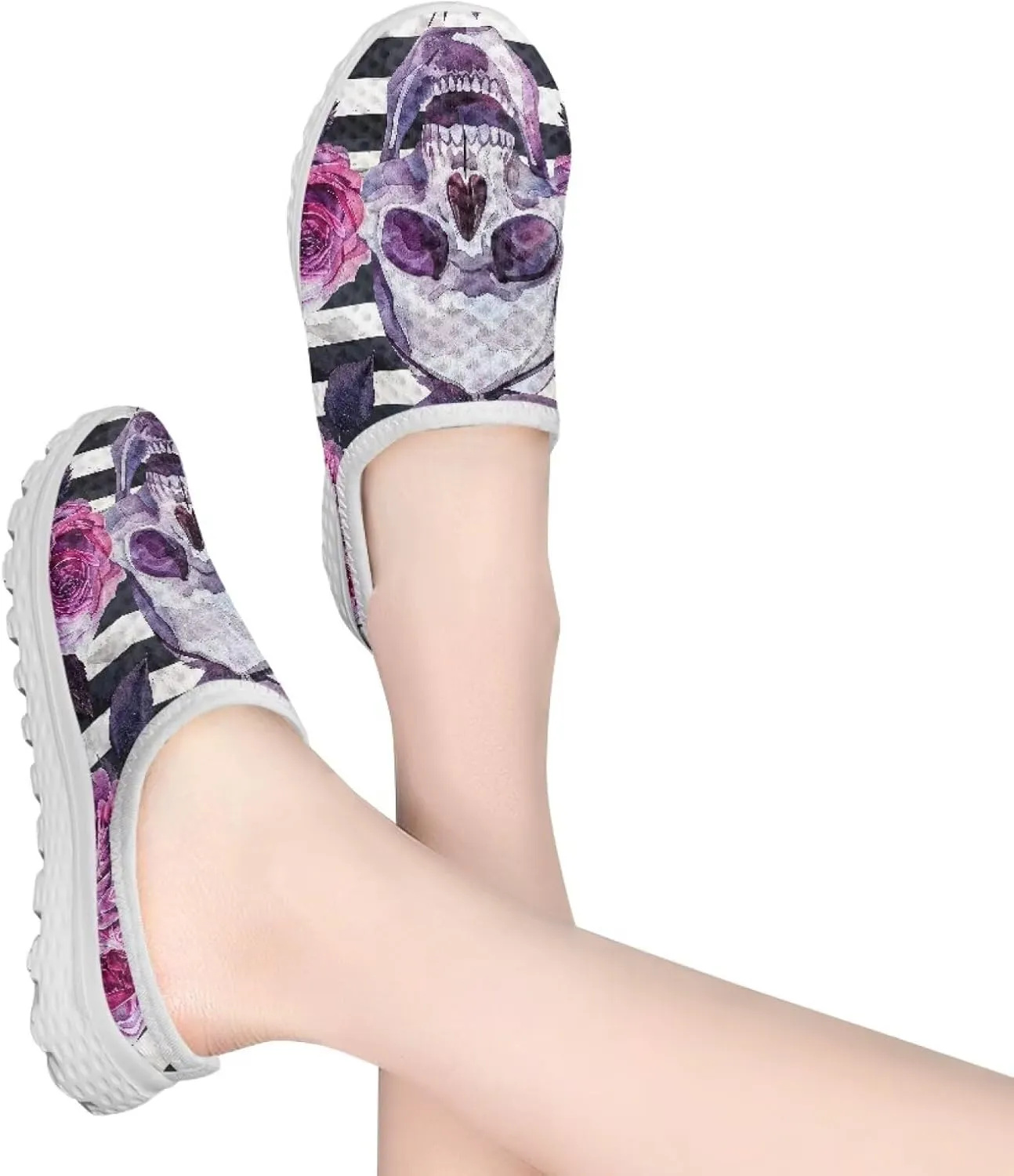 Mule Shoes for Women Wide Toe Box Garden Clogs Ladies Causal Walking Flat Loafers US 6-13.5