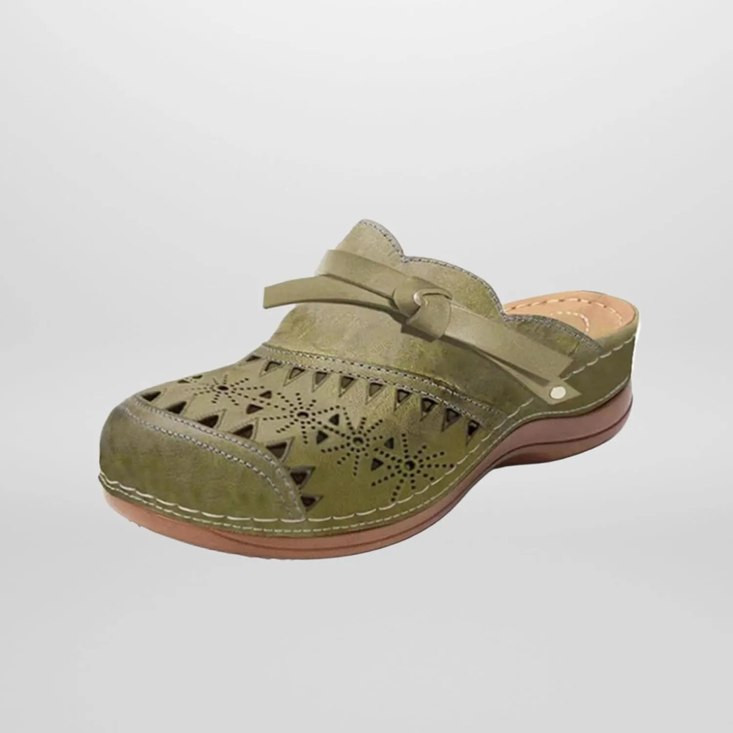 Mules for Women Casual Orthopedic Diabetic Walking Shoes with Arch Support Breathable Hollow Out Closed Toe Sandals Slip On Slippers Summer Backless Sandals Comfort Outdoor Beach Slippers