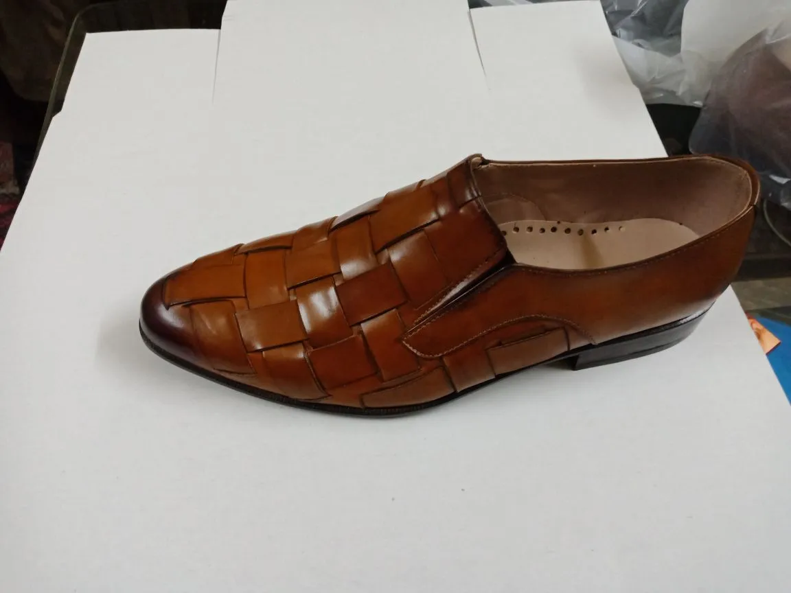 Multi Color Leather Strap Loafer Moccasins for Men