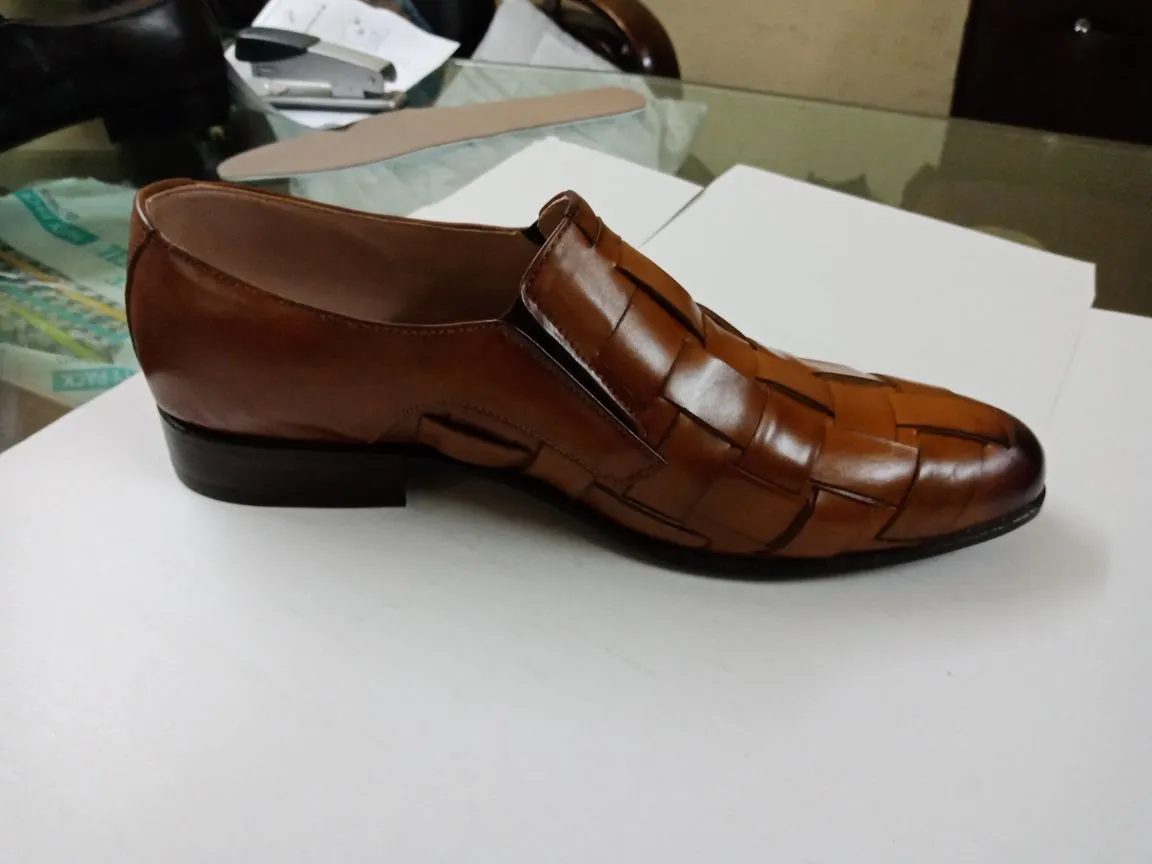 Multi Color Leather Strap Loafer Moccasins for Men