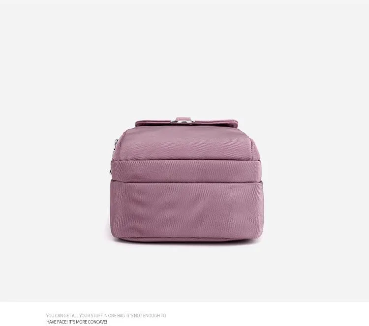 Multi-Compartment Mobile Messenger Bag, Women's Messenger Bag Casual Oxford Cloth Women's Bag Shoulder Bag-Pink Meat