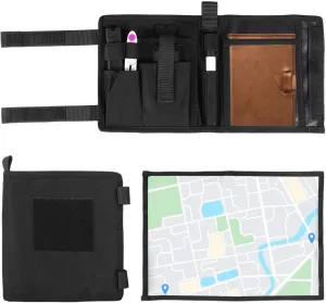 Multifunctional Map Storage Case, Waterproof Pouch with Pen Holders, Foldable Clear Map Protector for Outdoor Activities, Hiking, and Navigation