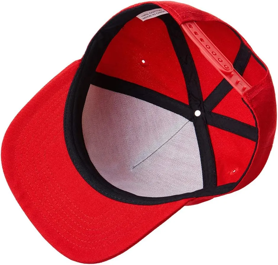 N10 Classic Punk Hip-Hop Baseball Cap,Flat-Brimmed Hat,100% Cotton Adjustable Snapback Hat for Men Or Women