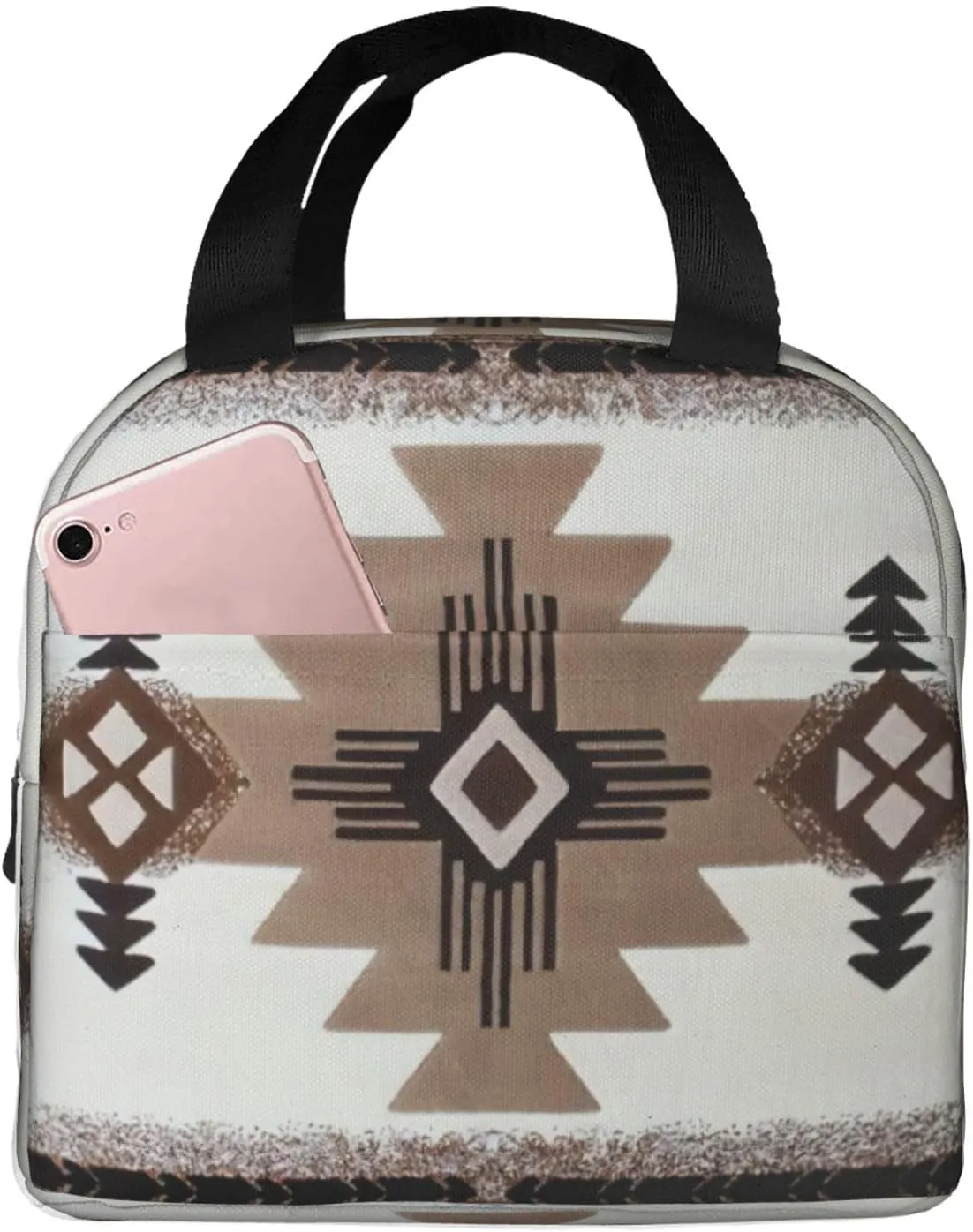 Native American print Portable lunch bag, lunch bag Work outdoor hiking,men's and women's lunch bag