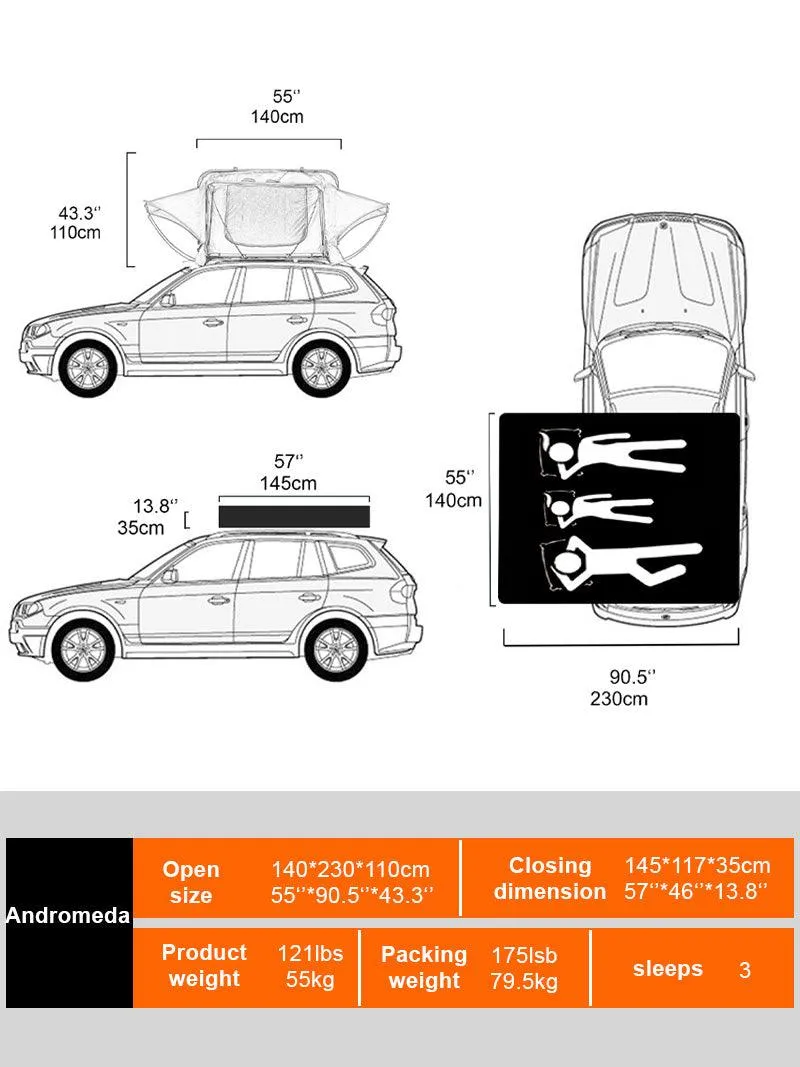 Naturnest Andromeda Soft Shell Rooftop Tent