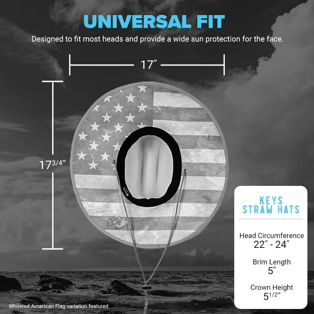 New Premium Keys Straw Hat for UV Sun Protection | UPF 50  Sun Protection, Adjustable Drawstring, Universal Size | by SA Co.