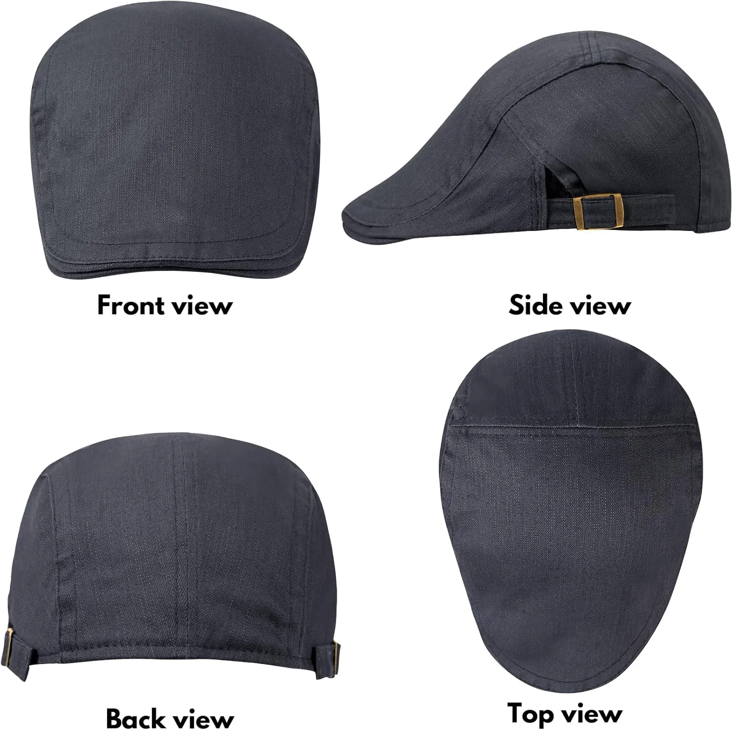 Newsboy Cap for Men Flat Hats Adjustable Breathable Irish Caps Cabbie Ivy Driving Hunting Sport Golf Outdoor