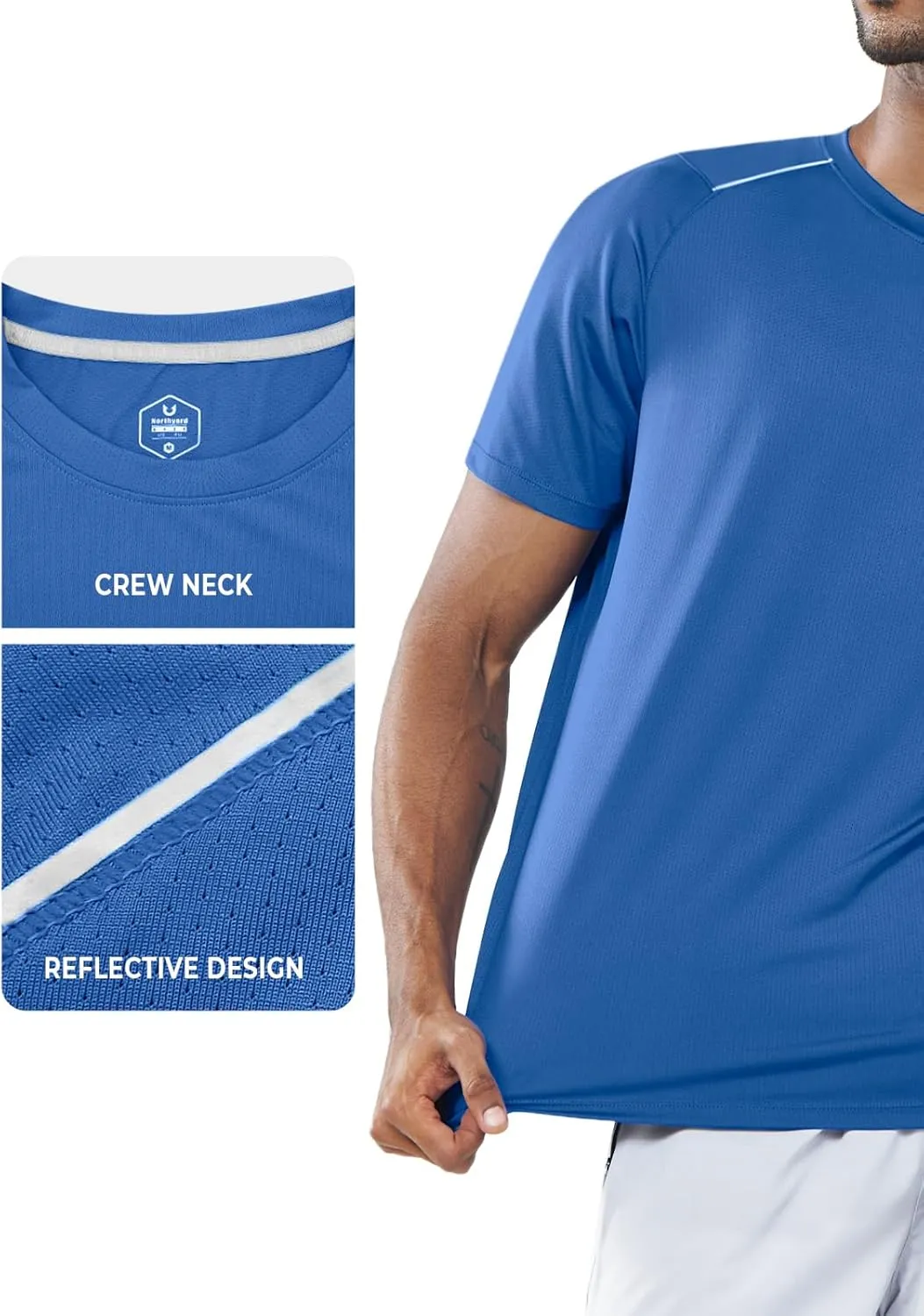 NORTHYARD Men's Athletic Running T-Shirts Workout Lightweight Short Sleeve Performance Shirts Top Tee