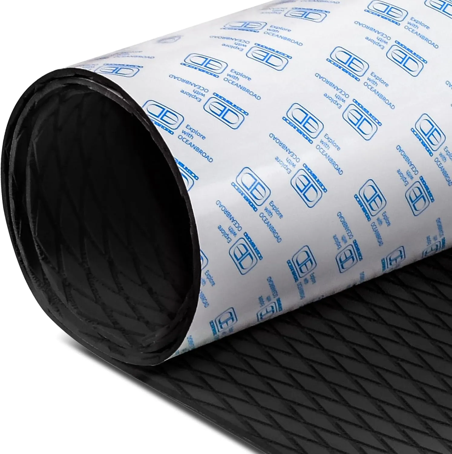 OCEANBROAD Self-Adhesive 96''x16''/23''/38''/47'' Camouflage Boat Flooring Non-Slip Traction Pad EVA Foam Sheet for Jon Boat Surfboard SUP Board Kayak, Camo Black/Blue/Green/Brown/Yellow/Gray