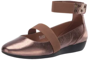 On Arcade Ankle Mule Bronze Wedge Group discount Embellished Toe Wide variety Metal Slip Round Aerosoles