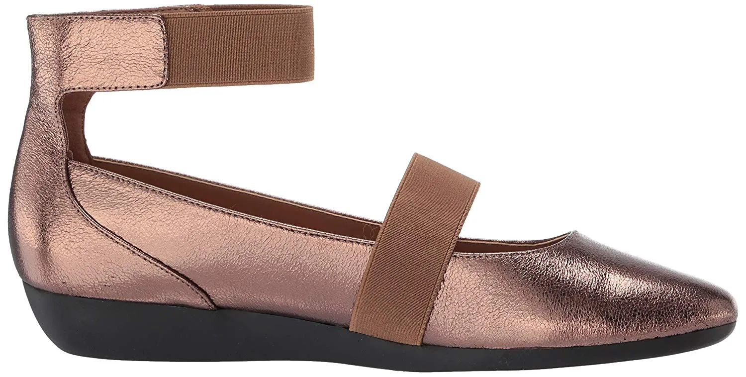 On Arcade Ankle Mule Bronze Wedge Group discount Embellished Toe Wide variety Metal Slip Round Aerosoles