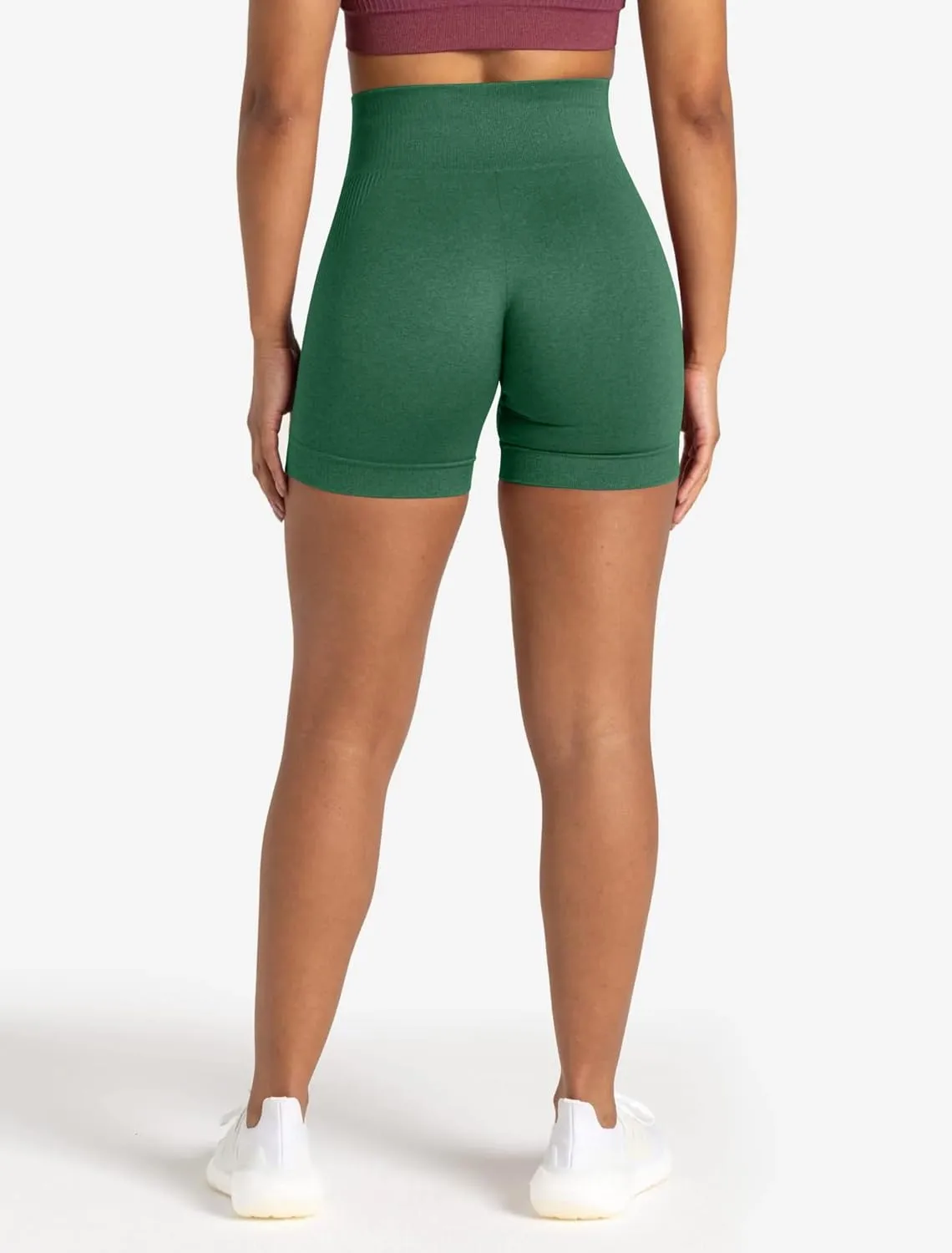 OQQ Women 2 Piece Shorts Butt Lifting High Waist Tummy Control Yoga Athletic Workout Shorts