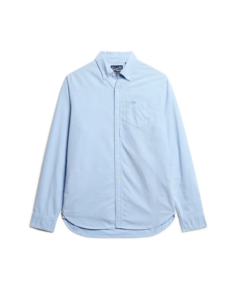 Organic Cotton Long Sleeve Oxford Shirt | Classic Blue Oxford