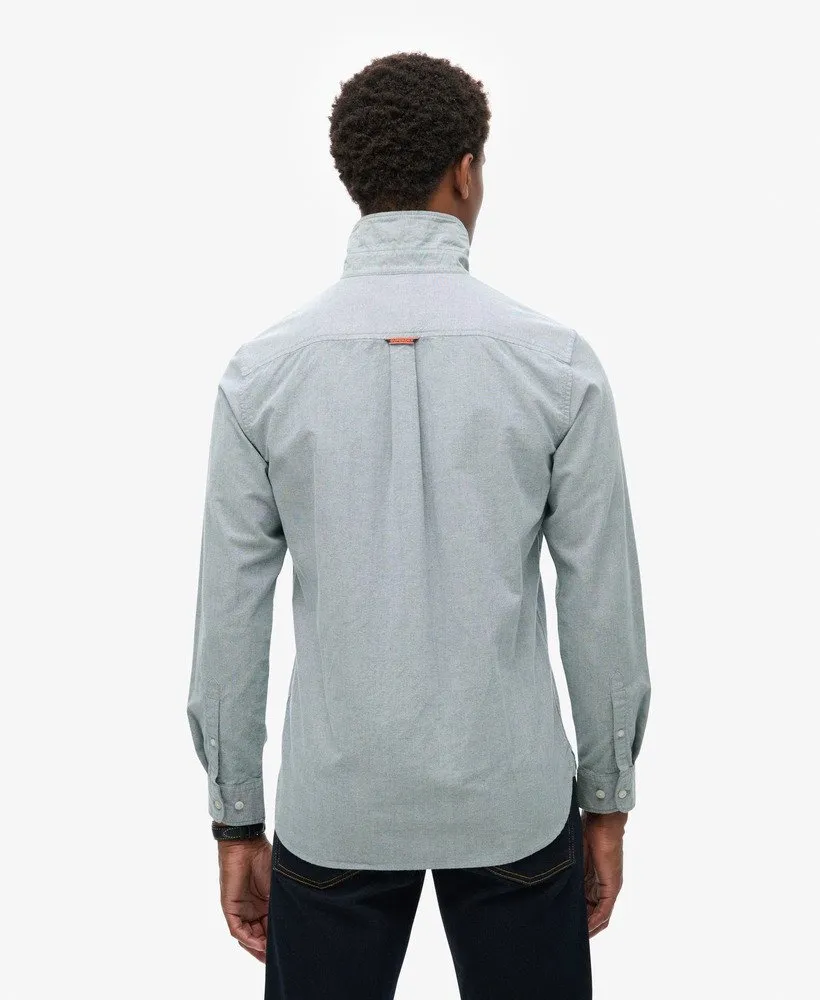 Organic Cotton Long Sleeve Oxford Shirt | Navy