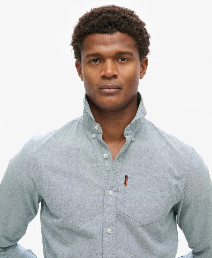 Organic Cotton Long Sleeve Oxford Shirt | Navy