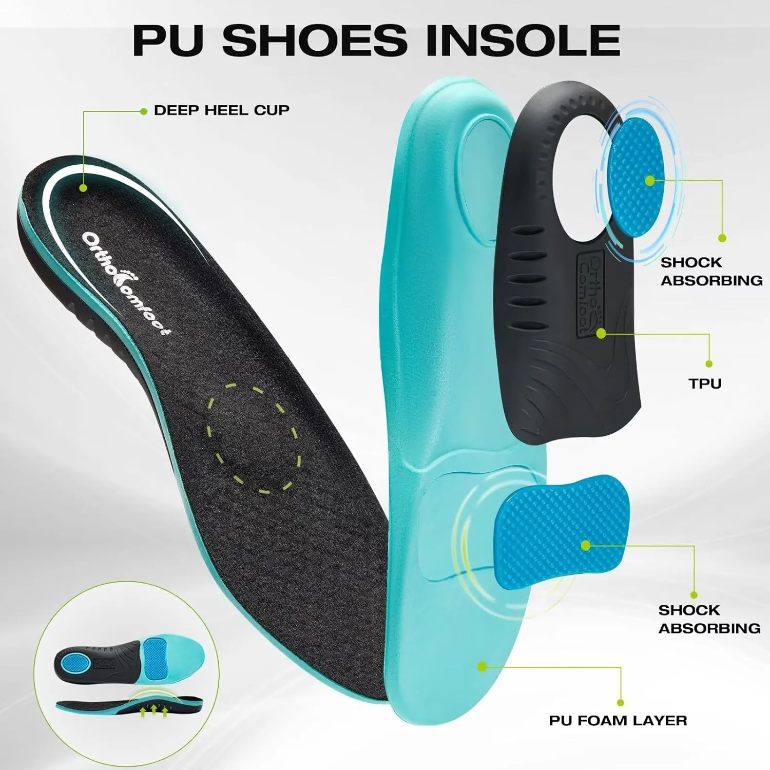OrthoComfoot Men's Orthopedic Fashion Sneakers with Arch Support: Comfortable Plantar Fasciitis Walking Shoes, Casual Breathable Flat Feet Shoes for Foot and Heel Pain Relief