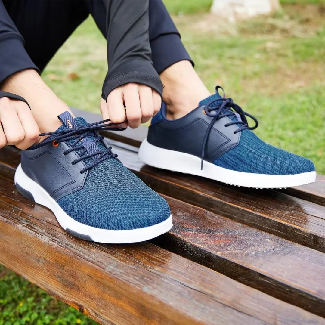OrthoComfoot Men's Orthopedic Fashion Sneakers with Arch Support: Comfortable Plantar Fasciitis Walking Shoes, Casual Breathable Flat Feet Shoes for Foot and Heel Pain Relief