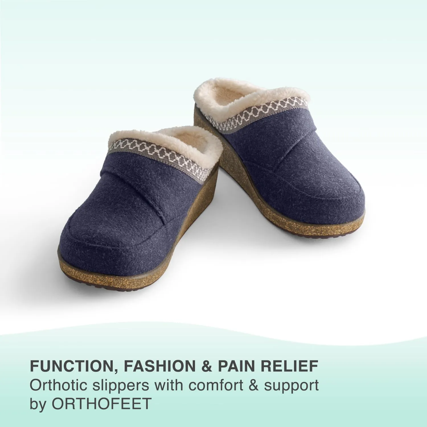 Orthofeet Women's Orthopedic Slippers for Plantar Fasciitis Relief Clara