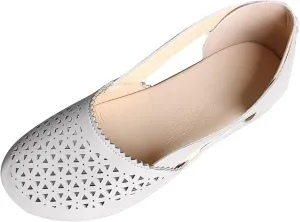 Orthopedic Sandals for Women with Arch Support Breathable Hollow Out Closed Toe Sandal Fashion Slip On Sandals Summer Casual Round Toe Low Heels Shoes Non-Slip Walking Shoes Platform Sandal