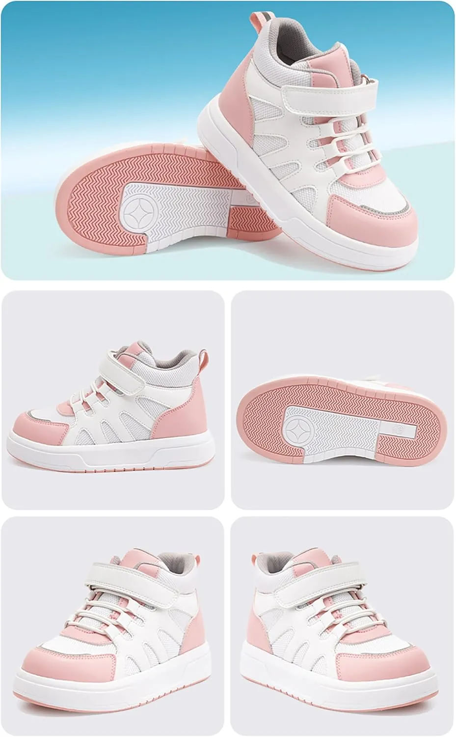 Orthopedic Shoes Kids with Ankle and Arch Support,Fashion Mesh Breathable Thick Sole Sneakers