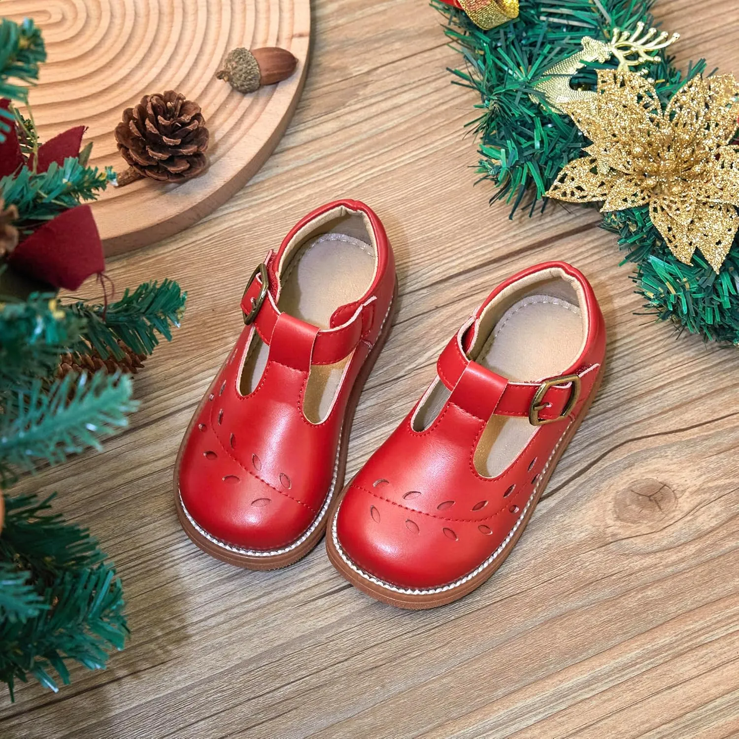 Otter MOMO Toddler/Little Girls Mary Jane Slip-on School Uniform Party Dress Shoes