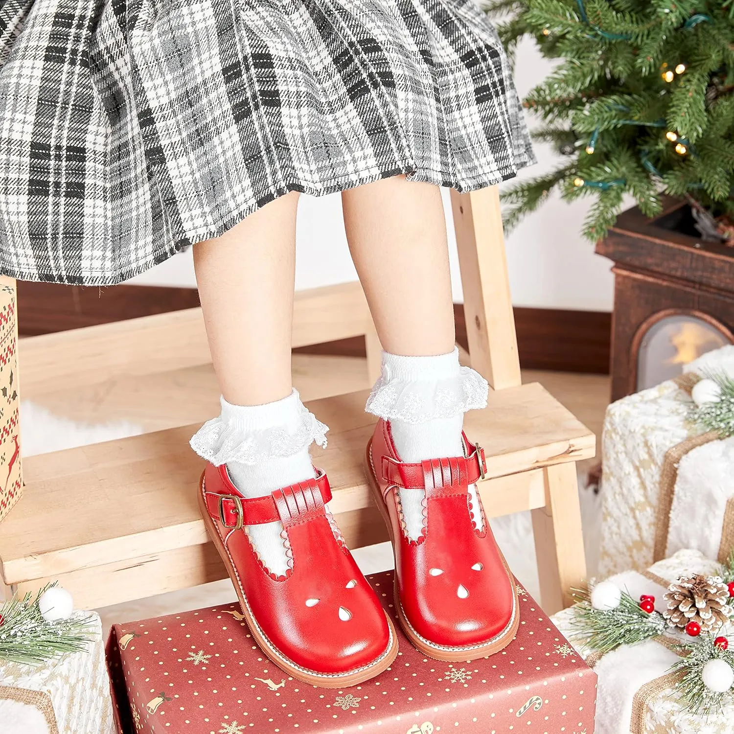 Otter MOMO Toddler/Little Girls Mary Jane Slip-on School Uniform Party Dress Shoes