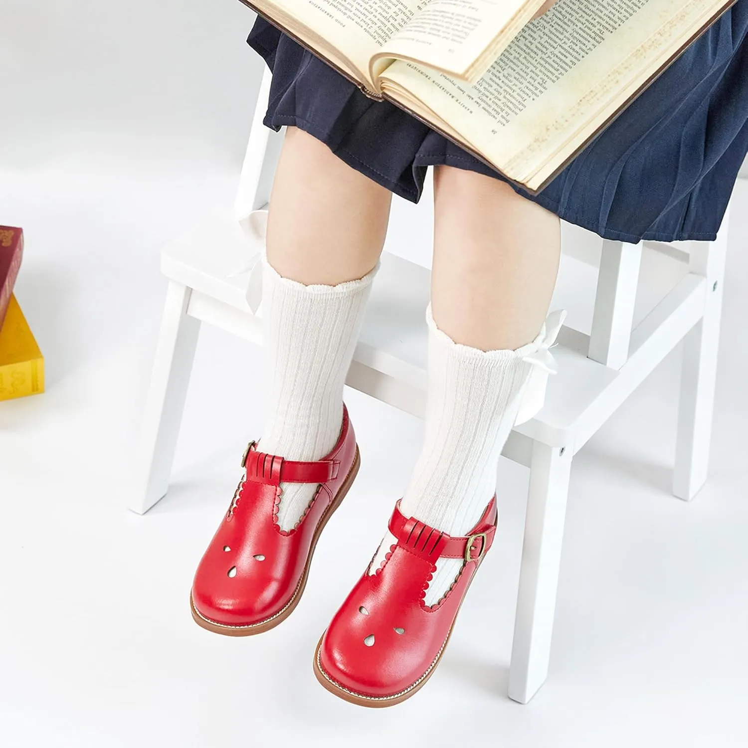 Otter MOMO Toddler/Little Girls Mary Jane Slip-on School Uniform Party Dress Shoes
