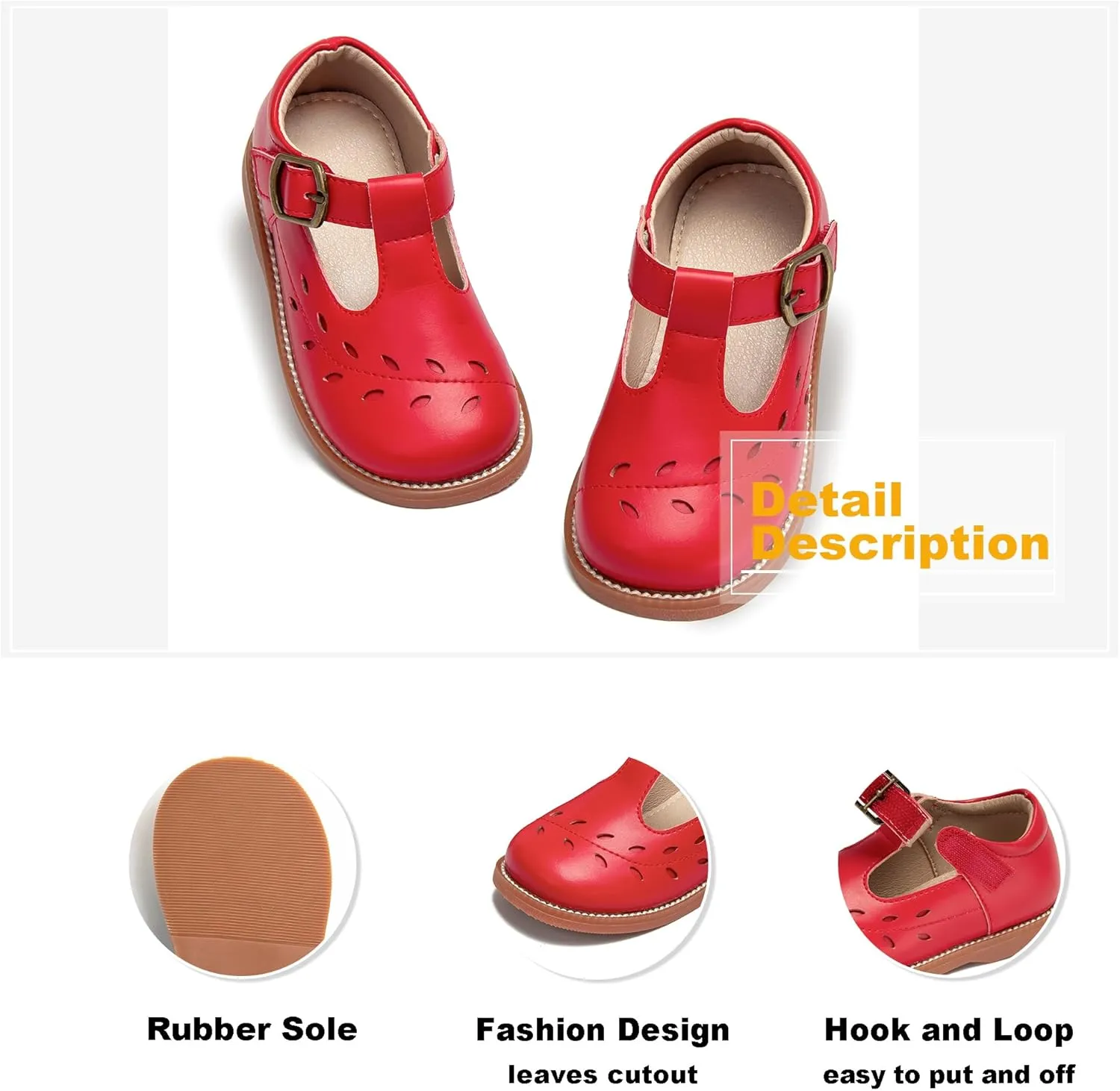 Otter MOMO Toddler/Little Girls Mary Jane Slip-on School Uniform Party Dress Shoes