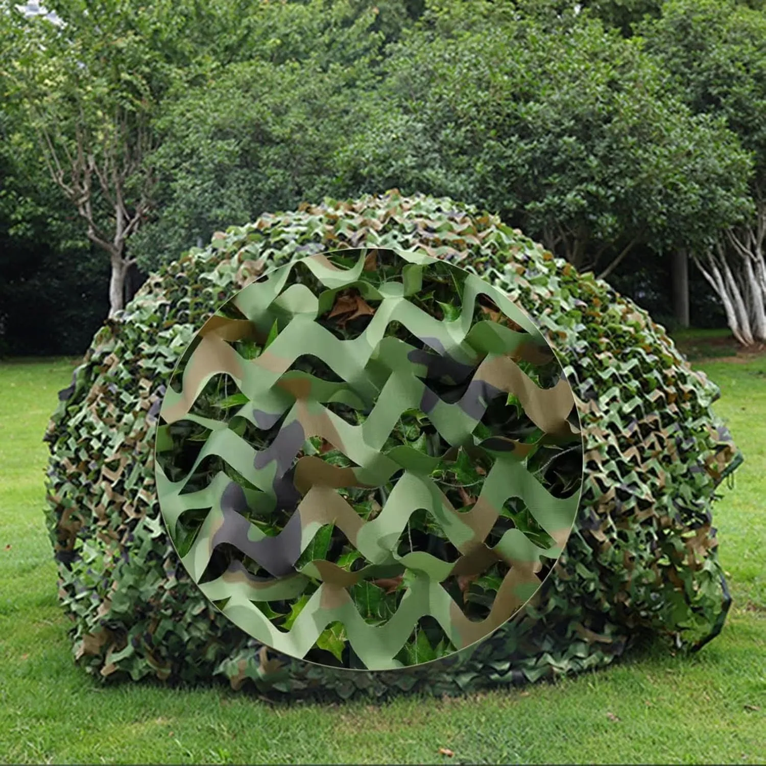 Outdoor Camouflage Netting,Woodland Camo Net 150D Oxford Fabric,1.5m 2m 3m 4m 5m 6m...Waterproof Military Hidden Nets,for Hunting Camping Jungle Activities Sunscreen Nets,2x4m(7 * 13ft)-B