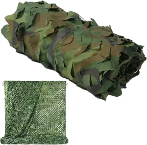 Outdoor Camouflage Netting,Woodland Camo Net 150D Oxford Fabric,1.5m 2m 3m 4m 5m 6m...Waterproof Military Hidden Nets,for Hunting Camping Jungle Activities Sunscreen Nets,2x4m(7 * 13ft)-B