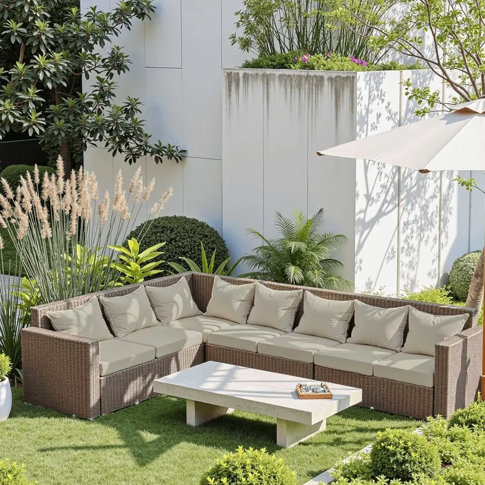 Outdoor Seat Cushion Set 22 x 24 x 4 Inch, Waterproof & Fade Resistant Patio Furniture Cushions with Removable Cover, Thick Deep Seating Pads for Outside Chair Sofa Couch