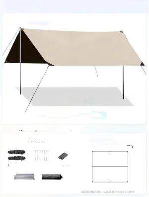 Outdoor Vinyl Canopy Camping Folding Tent Sunscreen Windproof Picnic Camp car Side Awning Picnic Canopy