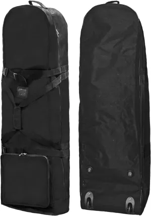 Outdoors Golf Travel Bag, Detachable Shoulder Straps and Rubber Wheels，Soft Foldable Golf Club Travel Covers, 900D Heavy Duty Oxford -Universal Size